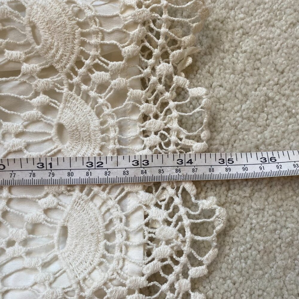 NWT Loft Ivory White Scalloped Lace Crochet Sleeveless Lined Shift Dress Size 2 - Picture 9 of 13